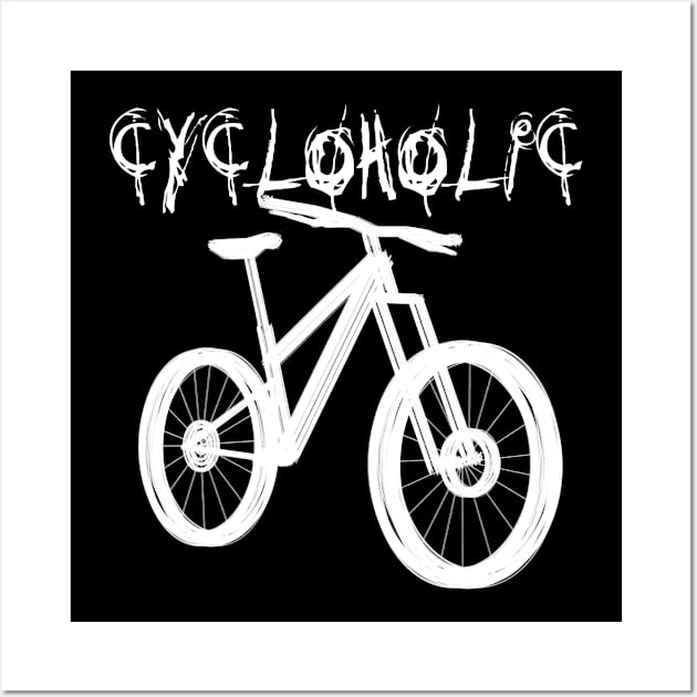 Cycloholic Bike Wall Art by HappyGiftArt